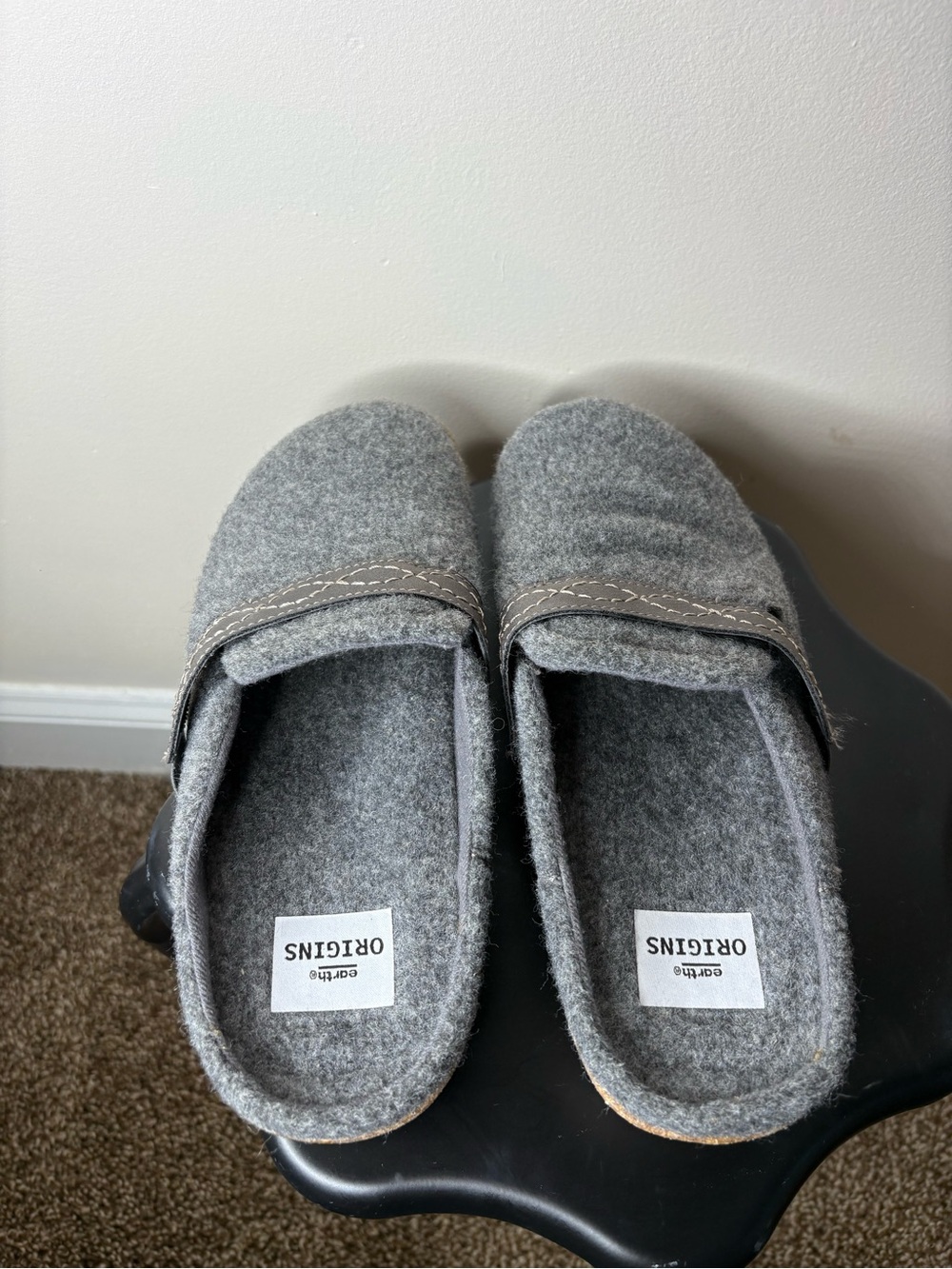 Earth Origins Janet Grey Clogs Wool - Picture 5 of 9